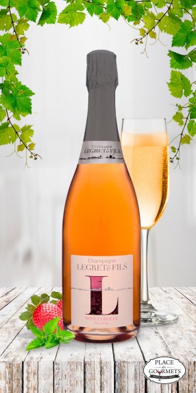 Champagne vegan rosé Legret & Fils Corolle