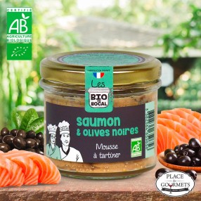 Mousse à tartiner bio saumon aux olives noires